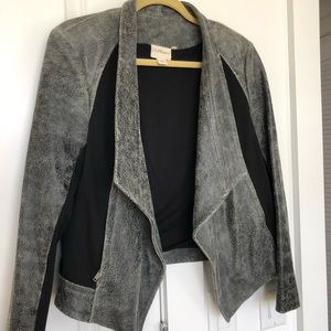 DKNY Distressed Lamb Leather Jacket